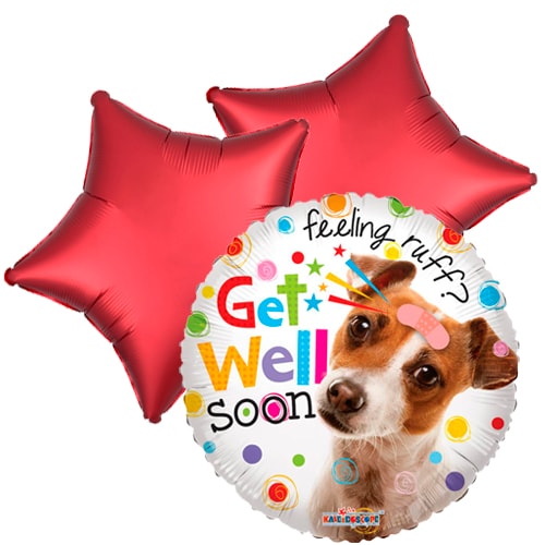 Ballonboeket Get well soon Doggy