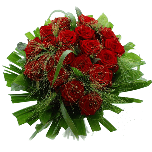 Compact boeket rode rozen