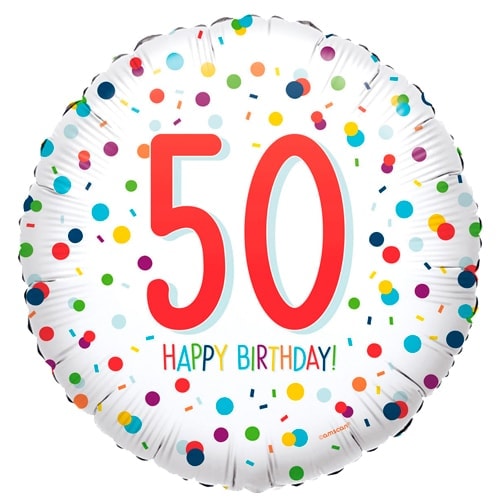 50ste verjaardag ballon confetti