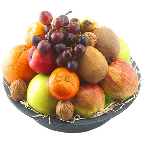 Fruitmand 30cm met gemengd seizoensfruit