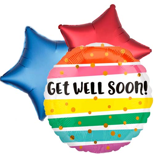 Ballonboeket Get well soon! dots