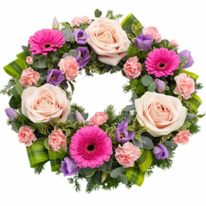 wreath pink lilac