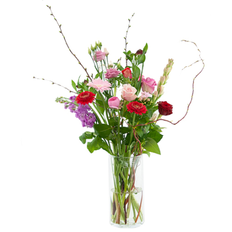 pick bouquet red pink