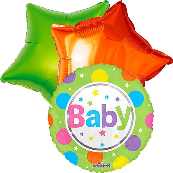 Geboorte ballonboeket Baby Bright colors