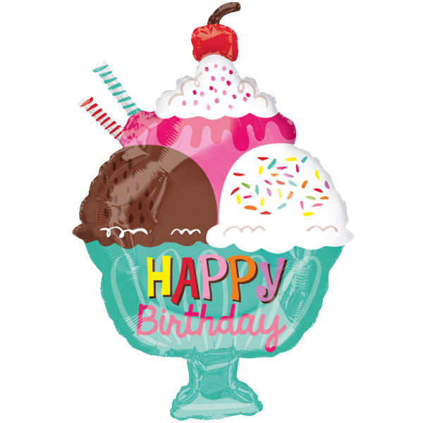 Happy birthday ice cream ballon